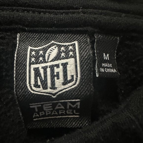 Pittsburgh Steelers Sleeve Spell-out Men's Black Hoodie Sweater Size Medium NFL - Picture 3 of 6